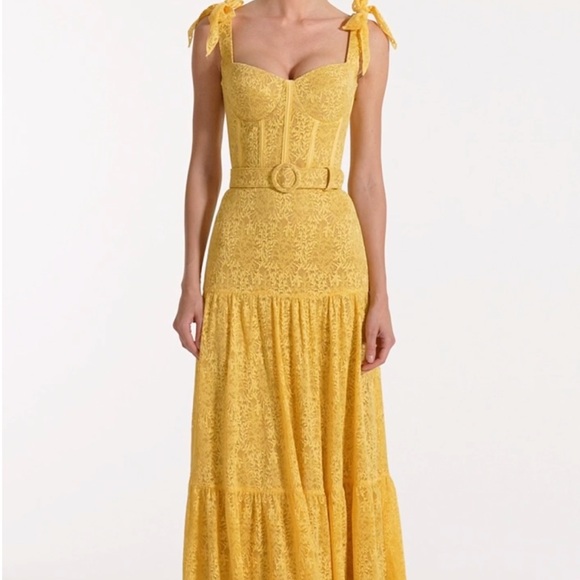 Nadine Merabi Miranda Yellow Dress NWT - Picture 3 of 6